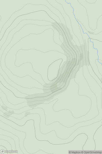 Thumbnail image for Capel Hill [Pitlochry to Braemar & Blairgowrie] showing contour plot for surrounding peak